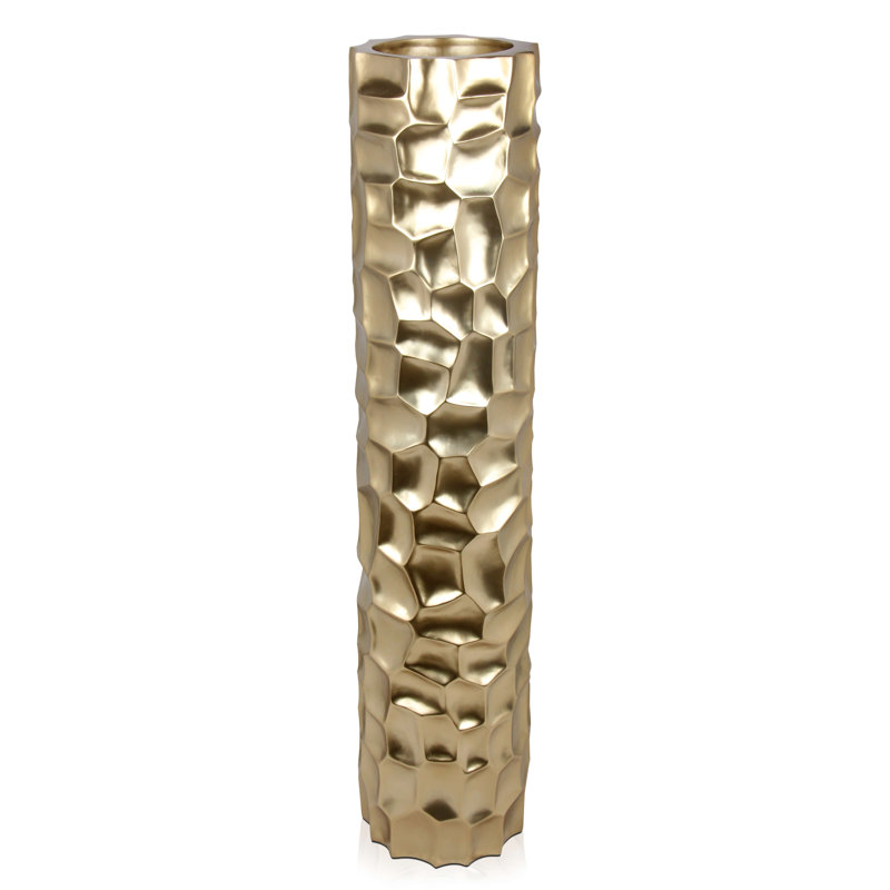 Satilla Handmade Floor Vase, Gold