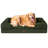 Orthopedic Dog Beds For Extra Large Dogs, Waterproof Memory Foam XL Dog Bed With Sides, Non-Slip Bottom And Egg-Crate Foam Big Dog Couch Bed With Washable Removable Cover, Dark Green