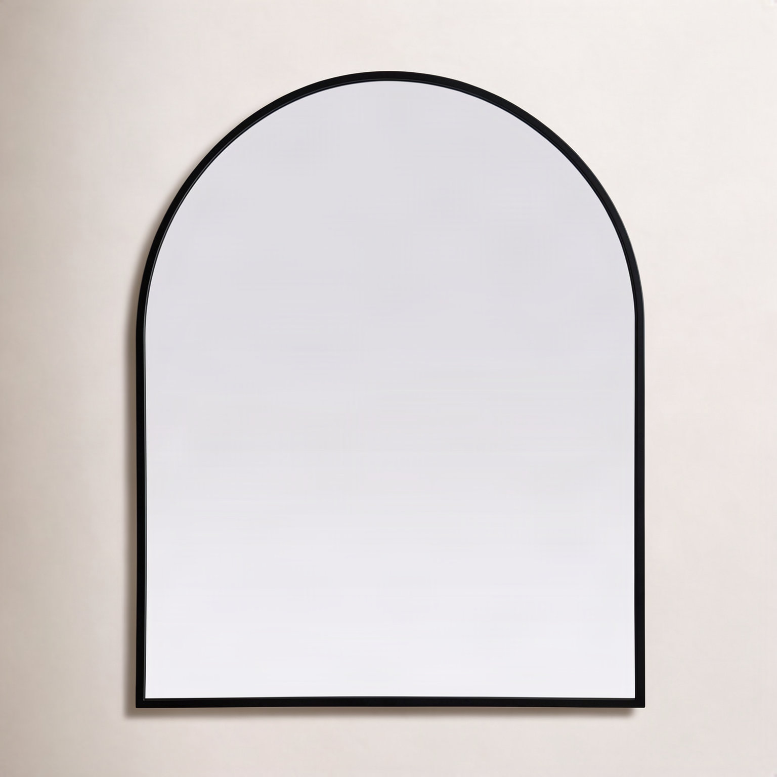 Sabine Metal Arch Wall Mirror, 30" x 24", Black