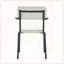 Chaises de salle à manger rembourrées Huggable avec tissu en velours doux et doux pour la peau, accoudoirs suspendus à la table, pieds en métal avec finition en aérosol-86668694