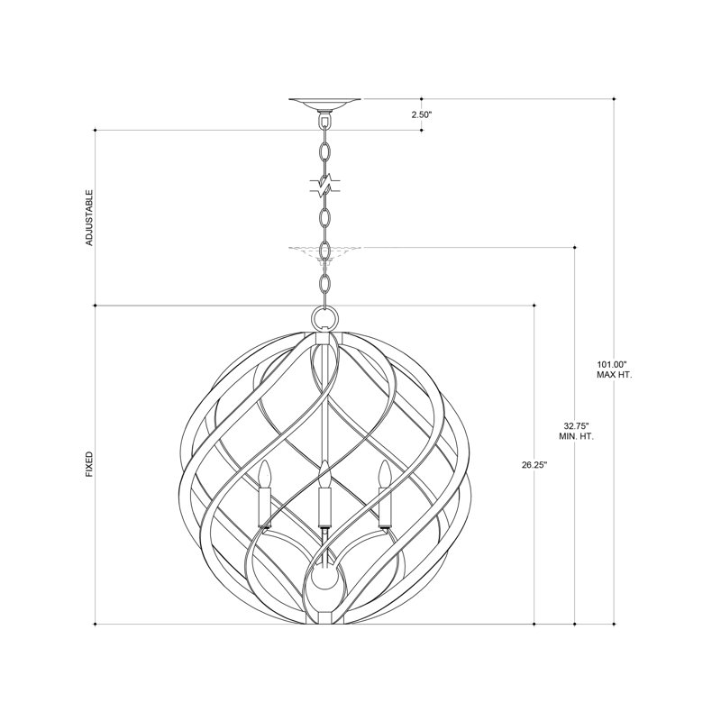 Roussel 4 - Light Chandelier