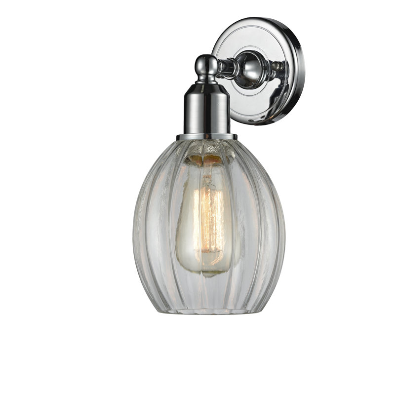 Wendland Armed Sconce, Polished Chrome, Incandescent