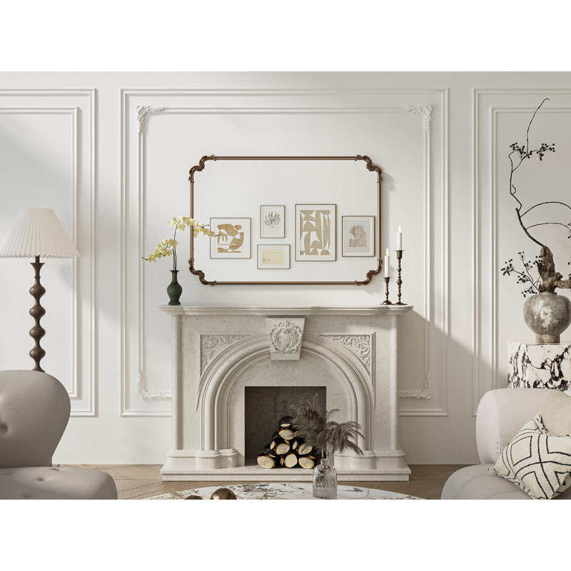 Miroir d'appoint Genan, Or antique, 48 po x 32 po