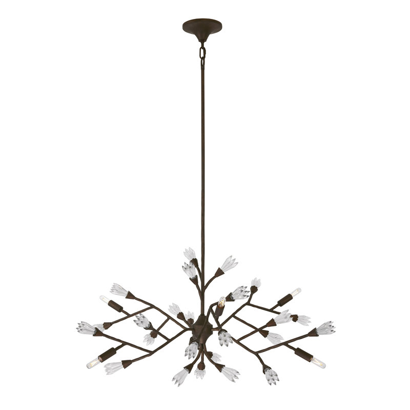 Malinda 6-Light Chandelier in Bark by Breegan Jane