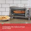 BLACK+DECKER 4-Slice Toaster Oven, TO1745SSG, Even Toast, 4 Cooking Functions Bake, Broil, Toast and Keep Warm, Removable Crumb Tray, Timer