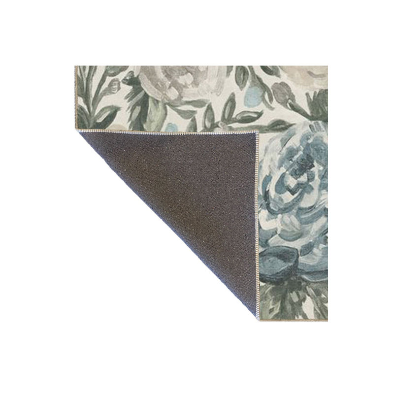 Tapis tissé multicolore et lavable, Sous-tapis carré 3 pi 3 po inclus