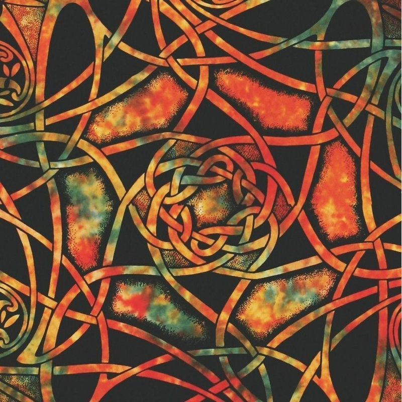 Nappe en coton Celtic Tie-Dye Rectangle, Ambre, H 70 po x l 104 po