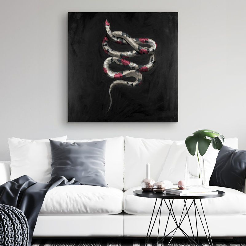 Snake flowers - 32"x32" art on canvas