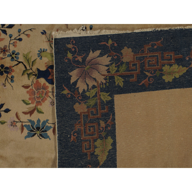 Antique One-of-a-Kind Rectangle 8'10" X 11'7" Hand Knotted Area Rug