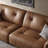 Coffee Genuine Leather Modular Sofa cushion couch