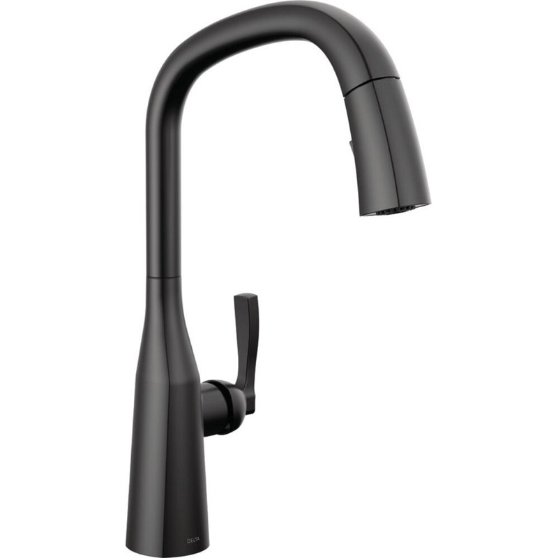 Stryke Pull Down Single Handle Kitchen Faucet, Matte Black