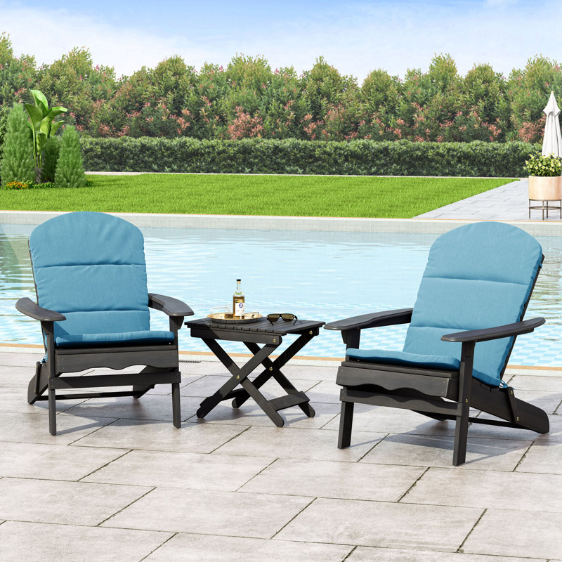 Dark Teal Water-Resistant Adirondack Chair Cushions Set of 2