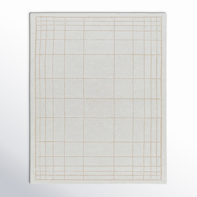 Mallory Gray Hand Tufted Area Rug, Rectangle 8' x 10'