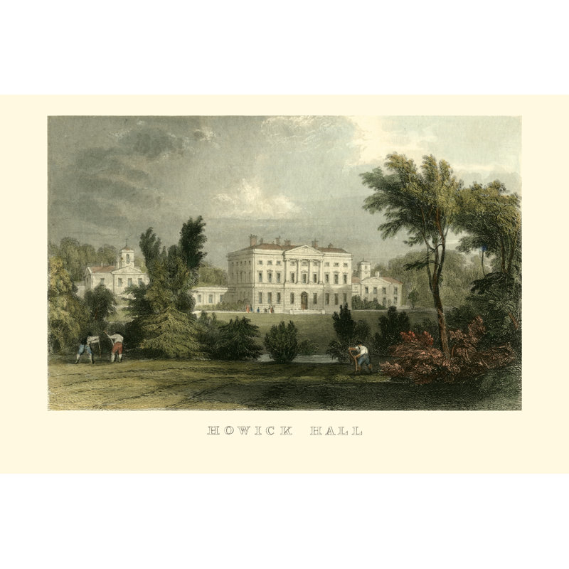 Howick Hall by T. Allom - Wrapped Canvas Print, 30cm H x 46cm W x 3.8cm D