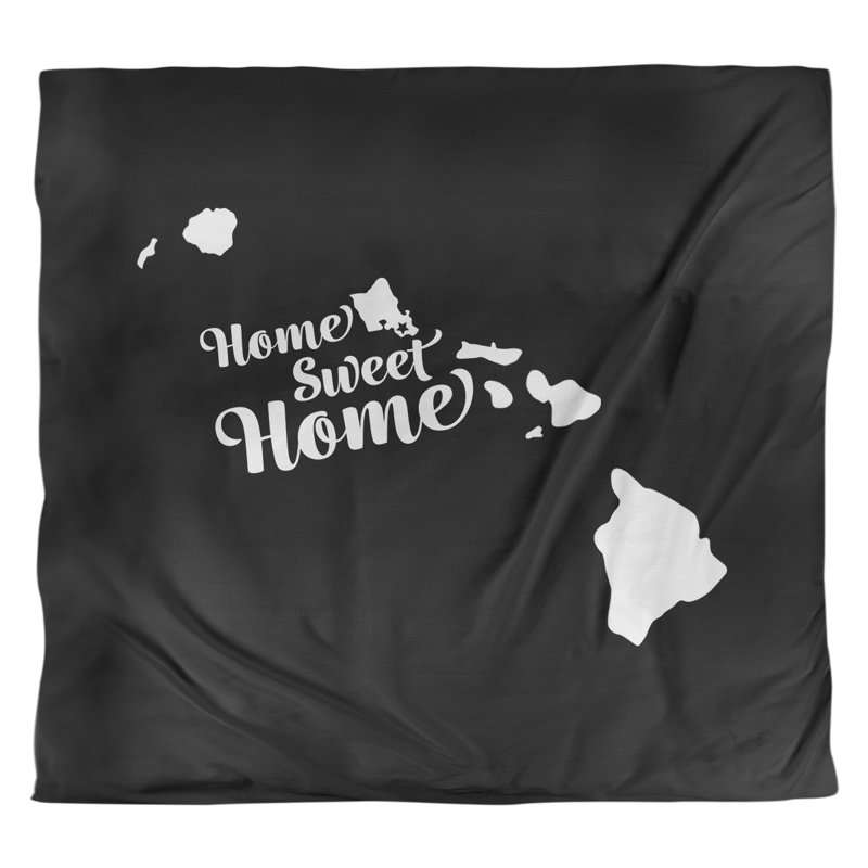 Housse de couette honolulu doux, Polyester brossé, Housse de couette pour très grand lit, Noir