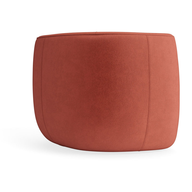 MTO - Council Swivel Lounge Chair, Tomato Velvet