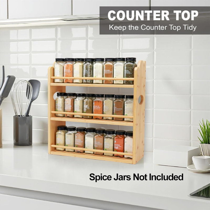 Three Layer Bamboo Spice Rack
