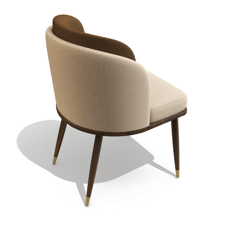 Chaise d'appoint Ariane en beige / brun