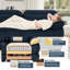 Canapé d'angle modulaire en forme de U Cloud Couch 4 places de 132,3 pouces avec 2 poufs-2146714699