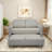 53.2'' Small Loveseat Pull-Out Sofa Bed - Adjustable Backrest-42515090