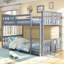 Twin Over Twin Bunk Bed With Ladder-606189456