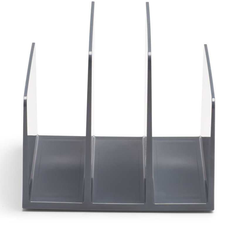 Plastic File Organizer, Dark Gray