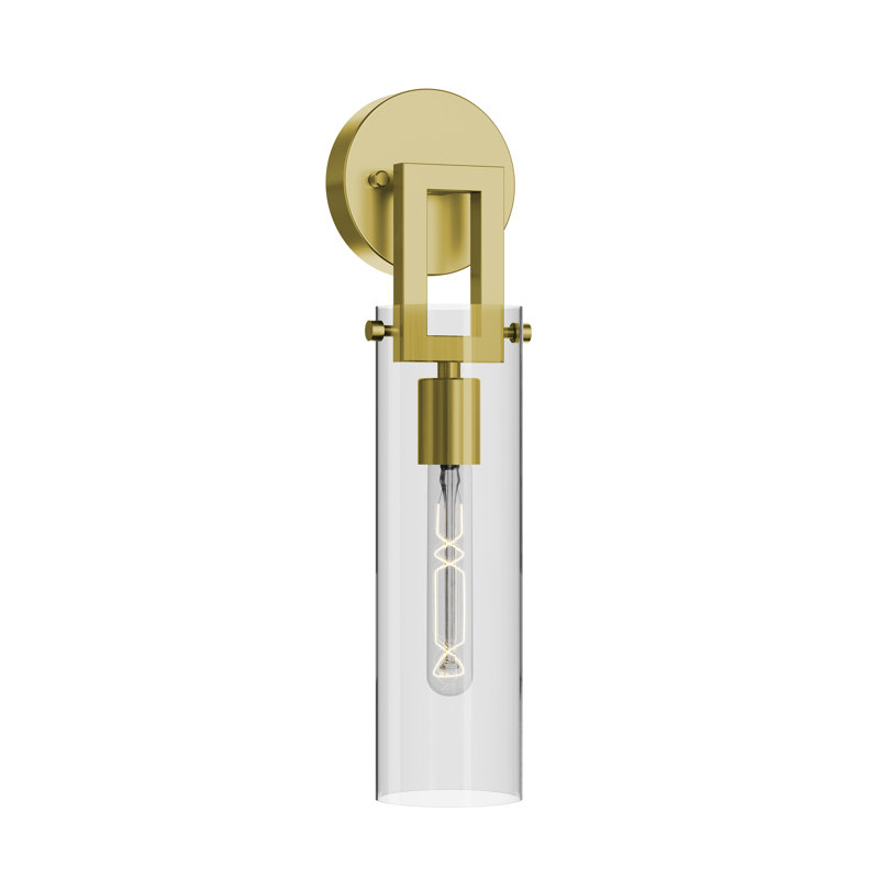 Narice 17'' Wall Sconce - Clear Glass, Light Antique Brass