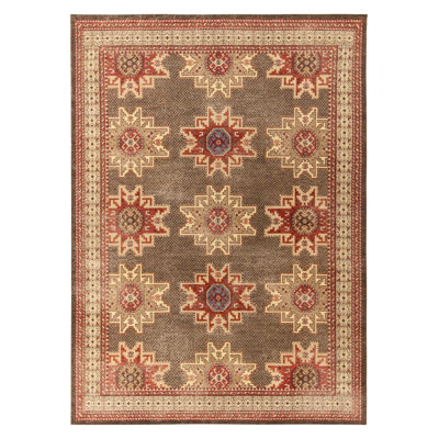 Distressed Homage Wool Geometric Area Rug