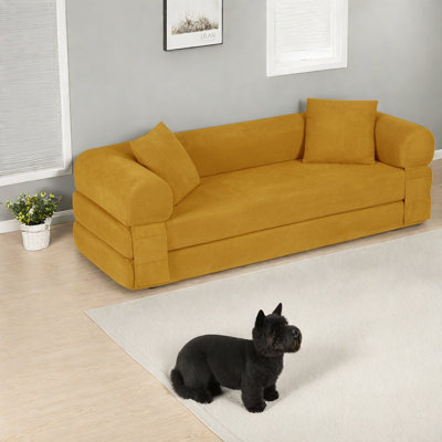 Compression Convertible Sofas, Foam Corduroy Modern Home Sleeper