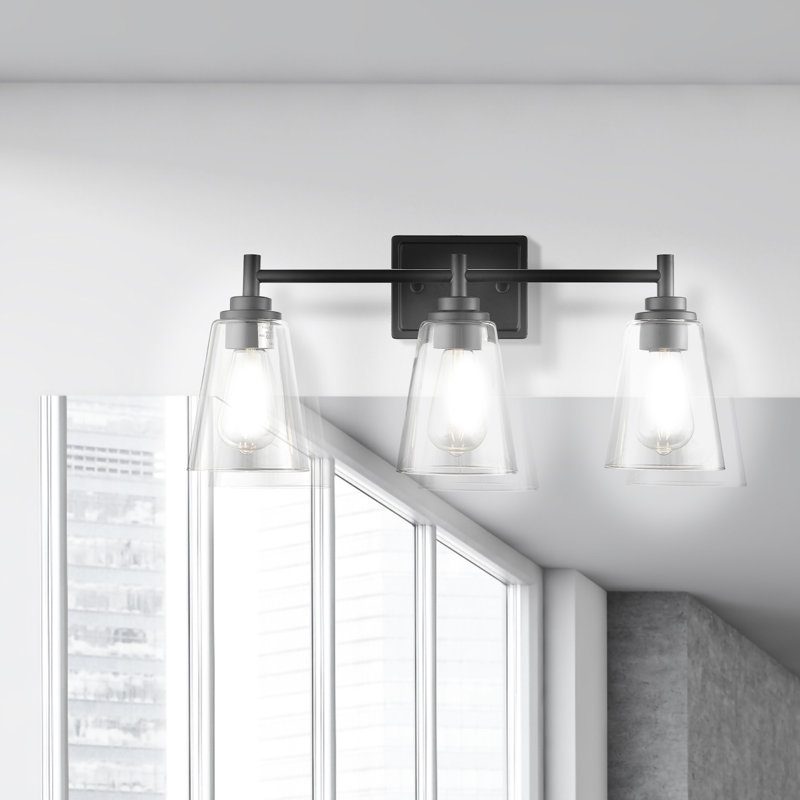 Éclairage pour salle de bain 3 lumières Kreios, Noir mat