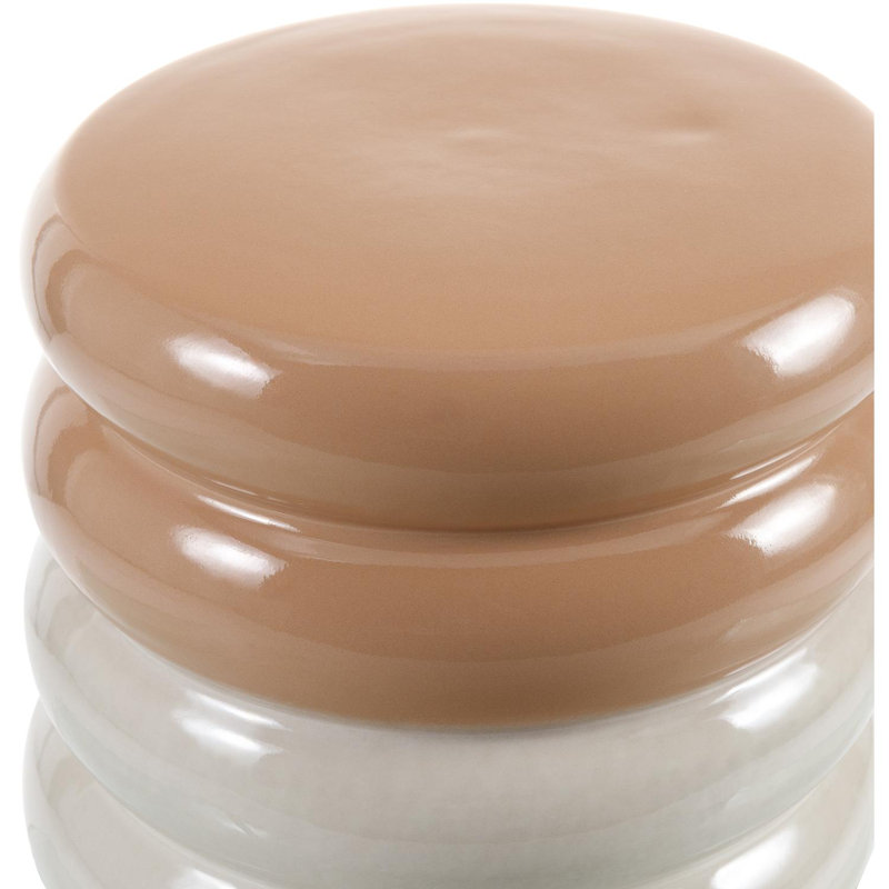 Gruner Accent Stool, Cream/Blush