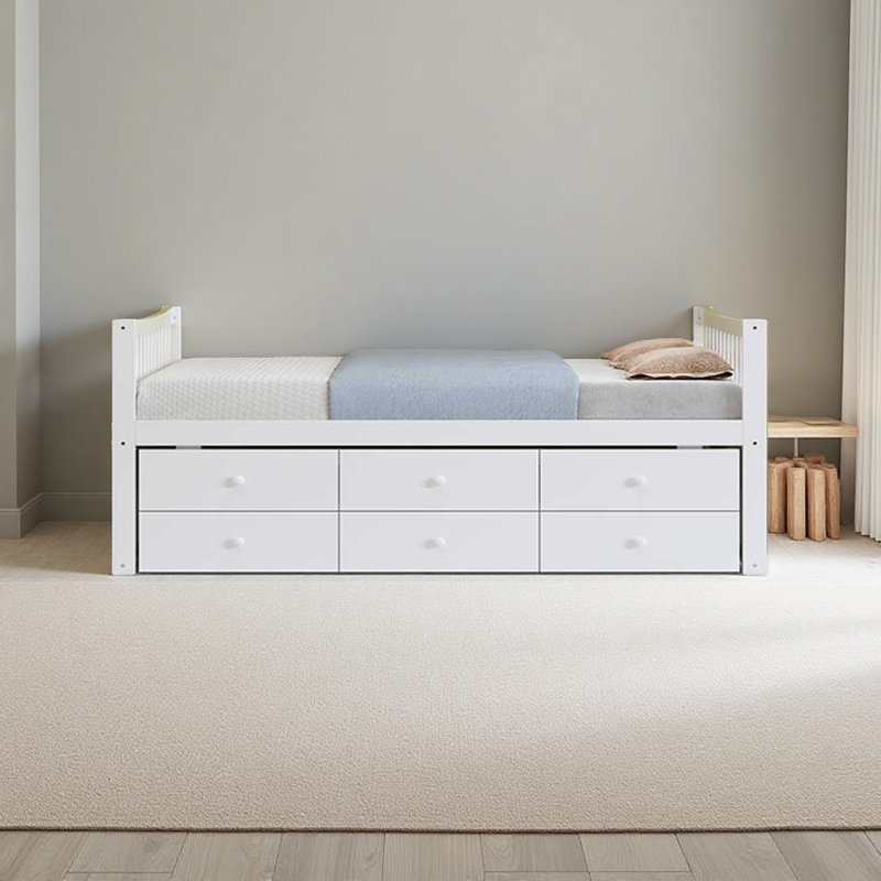 Full Size Daybed With Twin Size Trundle And Drawers, White