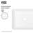 Marigold 18" L x 14" W x 5" H Matte White Handmade Rectangular Vessel Bathroom Sink