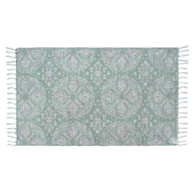Hand Tufted Boho Accent Rug with Tassels