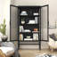 Armoire de rangement à double porte en verre Anaan pour cuisine de salon-297245778