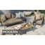 Ensemble de conversation d'extérieur pour 4 personnes avec coussins Modway Meadow-93811819