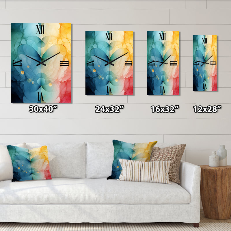 Horloge murale moderne Contemplating Divinity, H 32 po x l 16 po x P 1 po