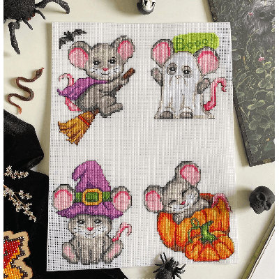 "Halloween Mouses" 102CS Counted Cross-Stitch Kit