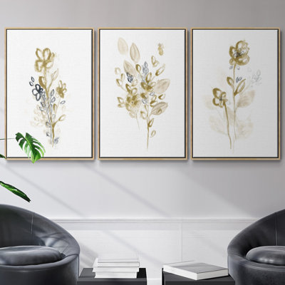 Ensemble de 3 toiles tendues bronze bronze