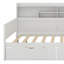Wooden Daybed With Storage Shelves, Multi-Functional Bed With Two Storage Drawers And Study Desk-81902773