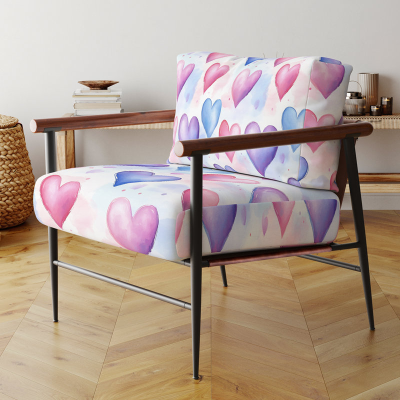 Fauteuil d'appoint Teens Love, Bras ronds bruns