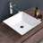 16"x16" Ceramic Square Vessel Bathroom Sink