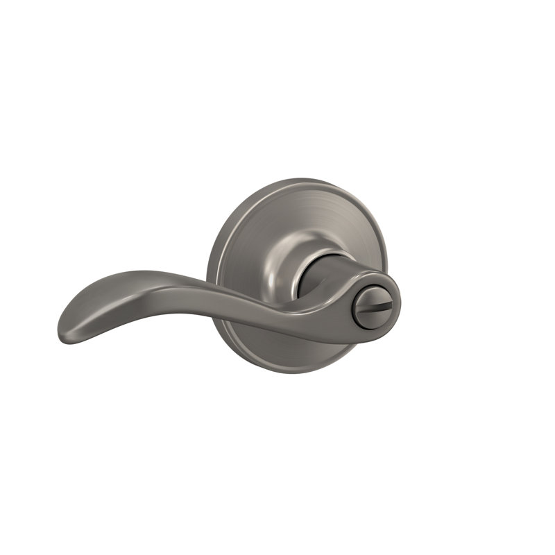 Seville Bed and Bath Lever, Satin Nickel
