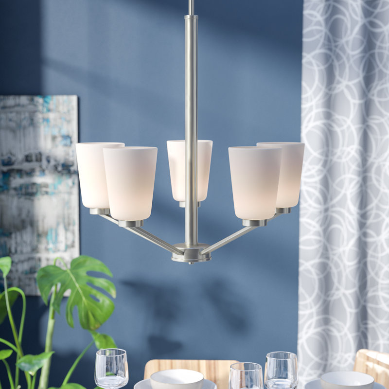 Lustre à niveaux 9 lumières Naccarato, Nickel brossé