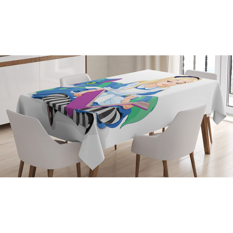 Nappe de lecture alice, "chat" , "joie love" , nappe d’image, 90 po x 60 po