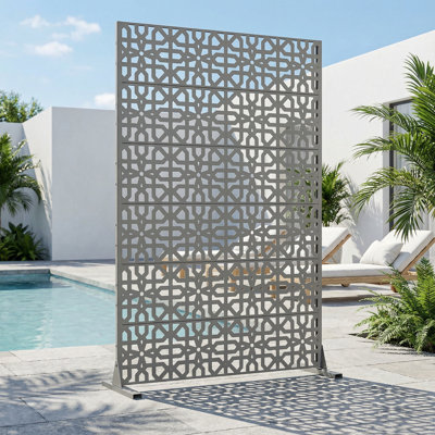 Metal Privacy Screen Fence Panel with Stylish Pattern