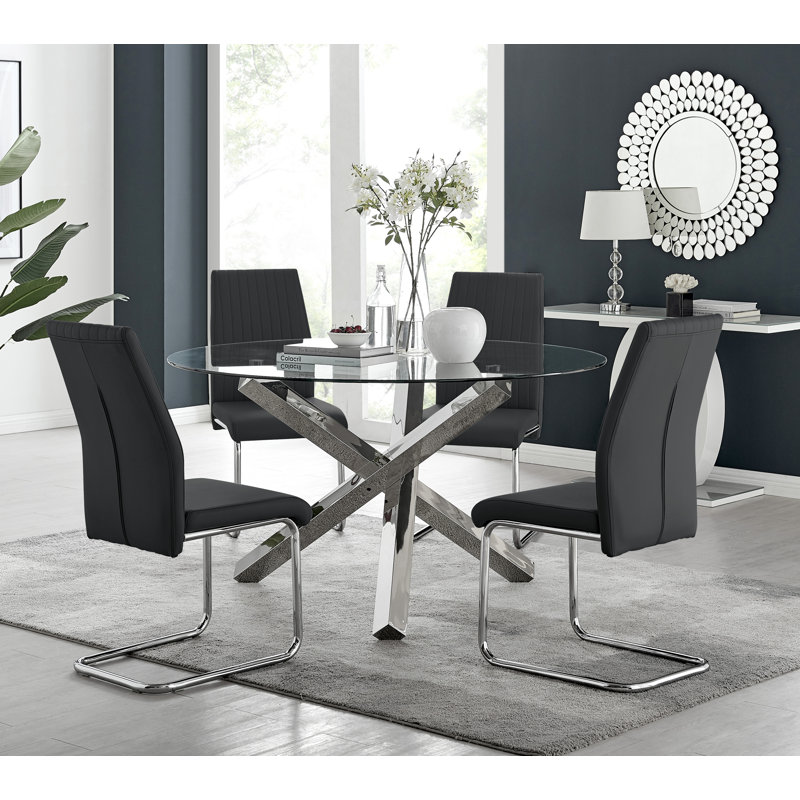 Ensemble repas pour 4 personnes Chowchilla, Noir