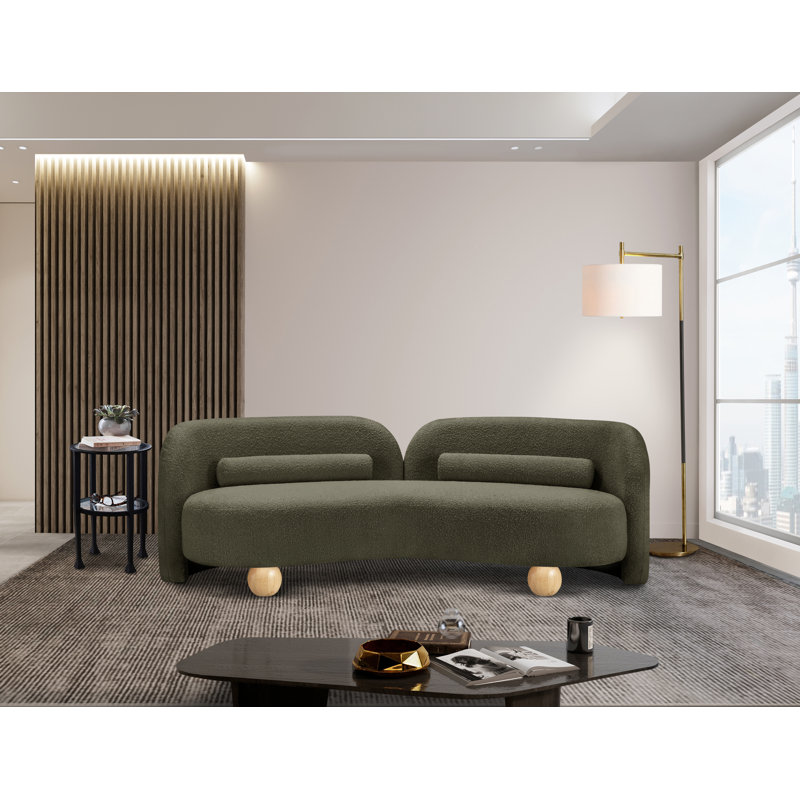 Canapé Daphne, Boucle Fabric, Tissu olive olive