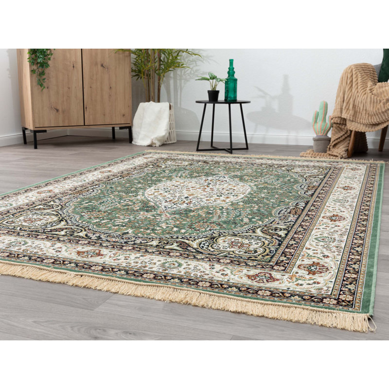 Barrackville Oriental Viscose Area Rug, Rectangle 195 x 300cm