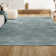 Arzel Solid Low-Pile Aqua Blue Rug